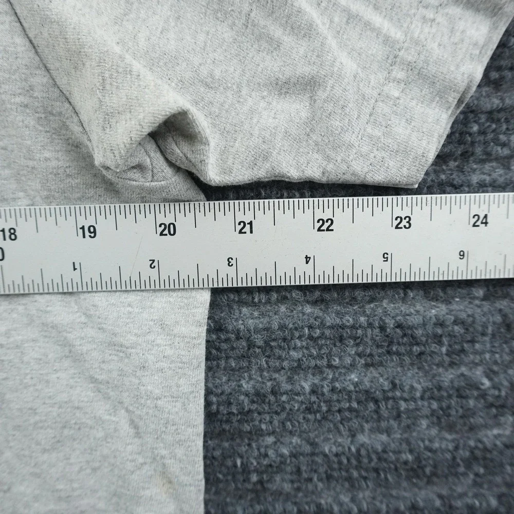 Guess T-Shirt Mens Large Grey Graphic Logo Short Sleeve Heathered Tee - Picture 4 of 7